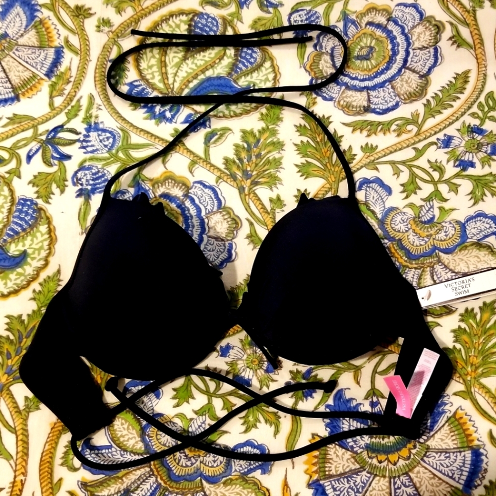 New Victoria Secret Black Bikini Top (34C)